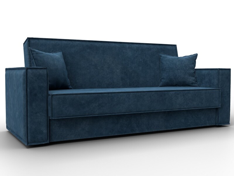 Диван-книжка Куба, Велюр, BRUT 11 синий