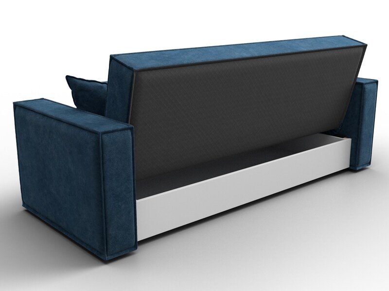 Диван-книжка Куба, Велюр, BRUT 11 синий