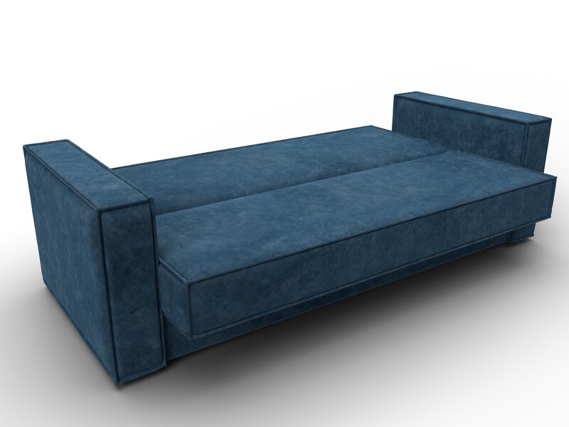 Диван-книжка Куба, Велюр, BRUT 11 синий