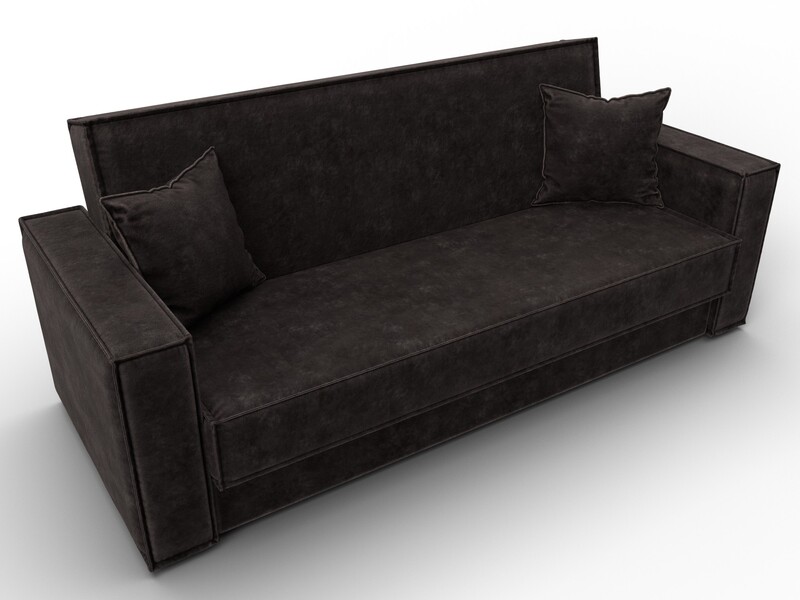 Диван-книжка Куба, Велюр, BRUT 17 коричневый