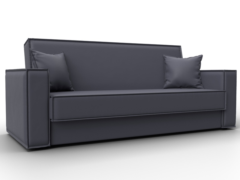 Диван-книжка Куба, Экокожа, GRIFON 15 серый