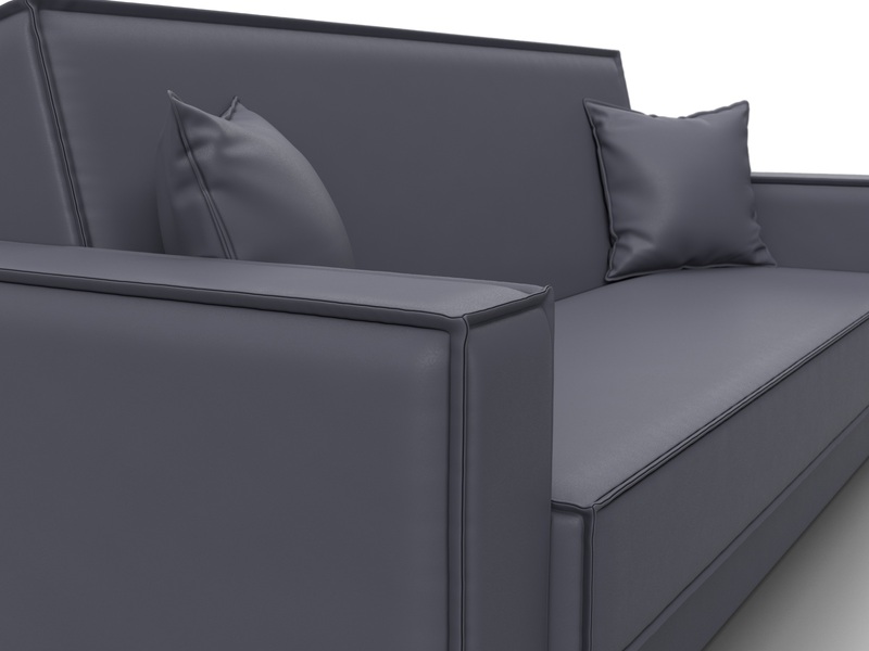 Диван-книжка Куба, Экокожа, GRIFON 15 серый