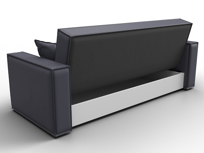 Диван-книжка Куба, Экокожа, GRIFON 15 серый