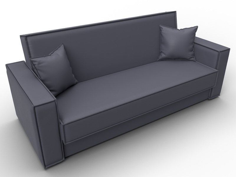 Диван-книжка Куба, Экокожа, GRIFON 15 серый