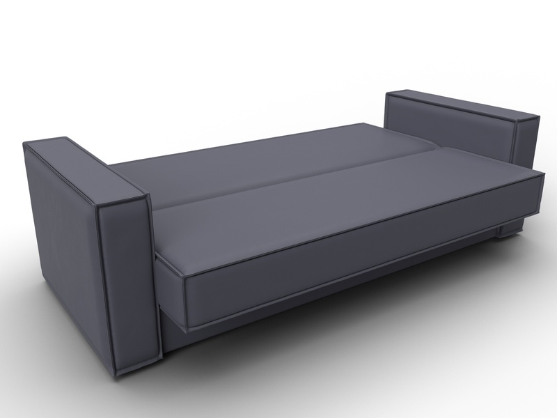 Диван-книжка Куба, Экокожа, GRIFON 15 серый