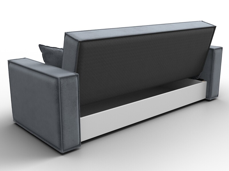 Диван-книжка Куба, Велюр, TOWER 10 серый