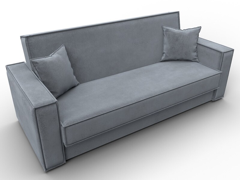 Диван-книжка Куба, Велюр, TOWER 10 серый