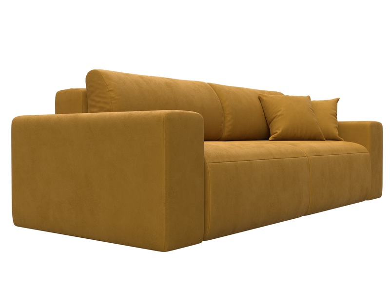 Диван прямой Лига-036 НПБ Классик, Велюр, BRUT 10 желтый