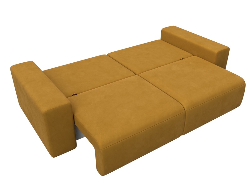 Диван прямой Лига-036 НПБ Классик, Велюр, BRUT 10 желтый