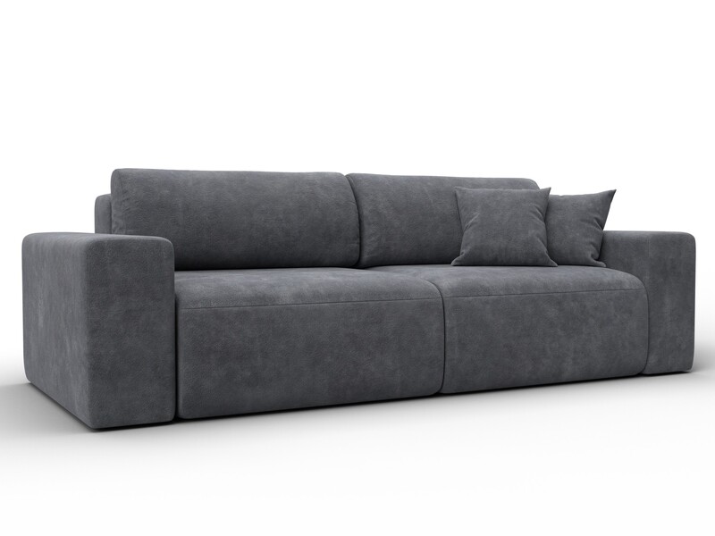 Диван прямой Лига-036 НПБ Классик, Велюр, BRUT 16 темно-серый