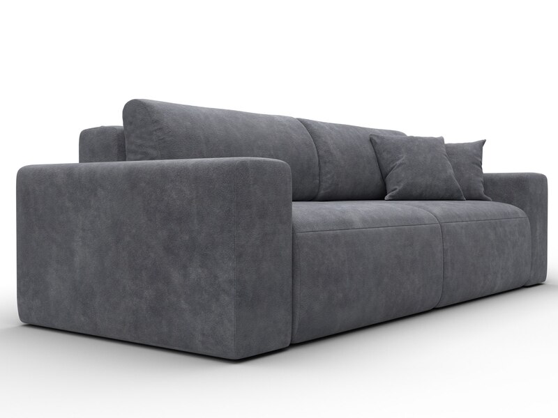 Диван прямой Лига-036 НПБ Классик, Велюр, BRUT 16 темно-серый