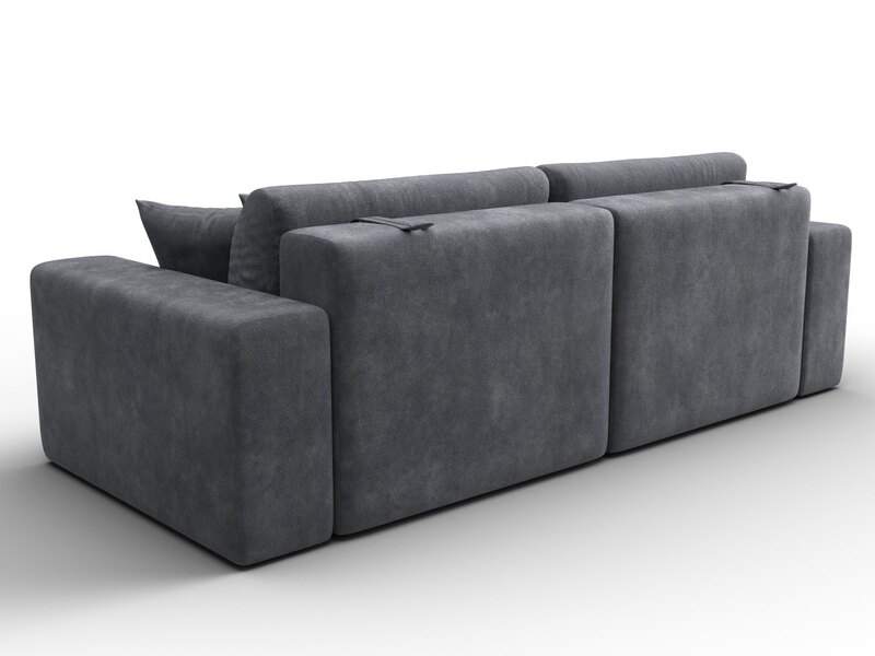 Диван прямой Лига-036 НПБ Классик, Велюр, BRUT 16 темно-серый