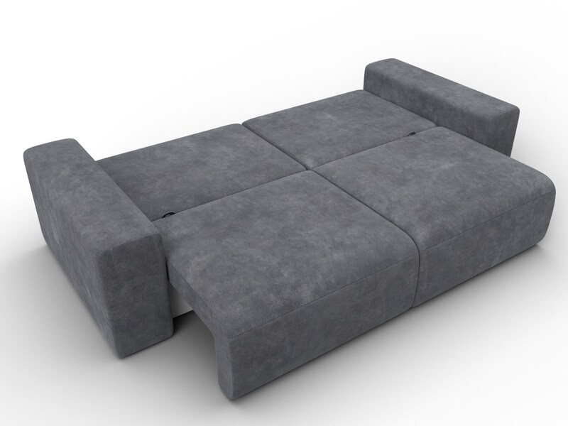 Диван прямой Лига-036 НПБ Классик, Велюр, BRUT 16 темно-серый