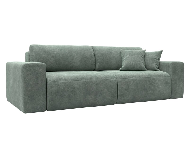 Диван прямой Лига-036 НПБ Классик, Велюр, BRUT 08 зеленый