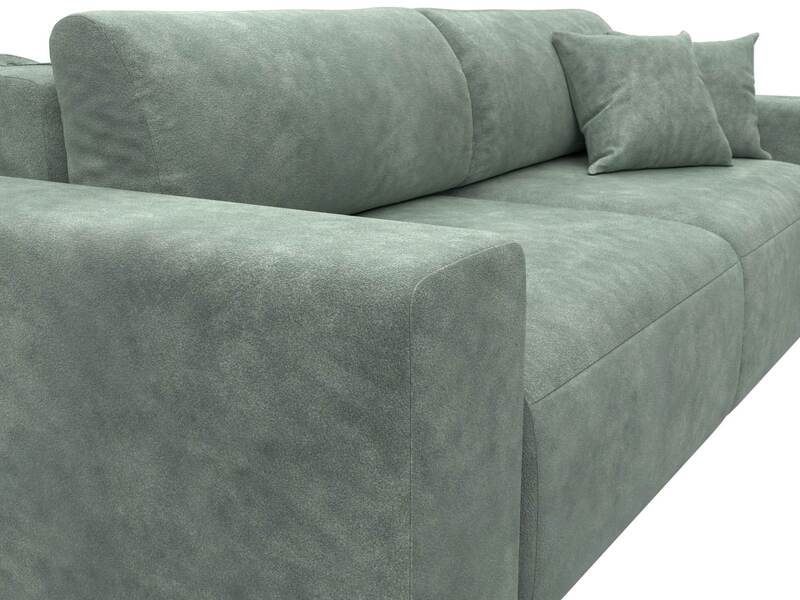 Диван прямой Лига-036 НПБ Классик, Велюр, BRUT 08 зеленый