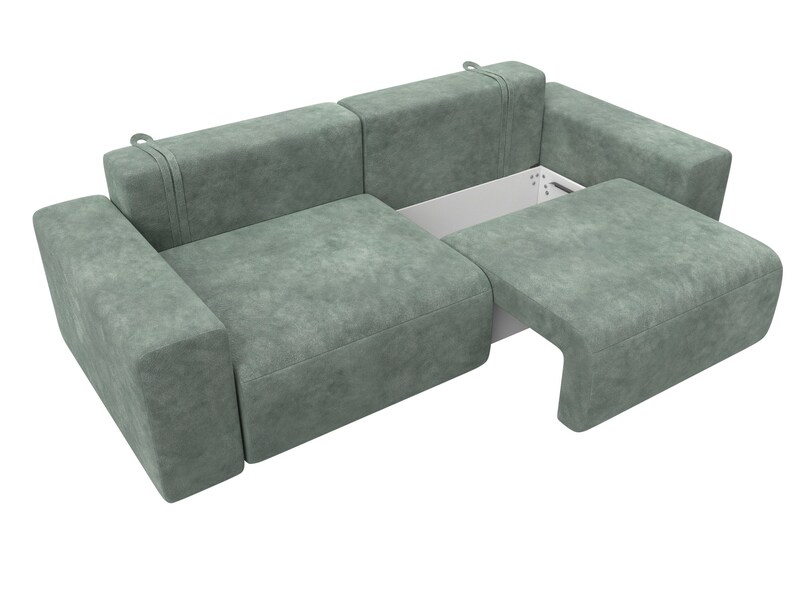 Диван прямой Лига-036 НПБ Классик, Велюр, BRUT 08 зеленый