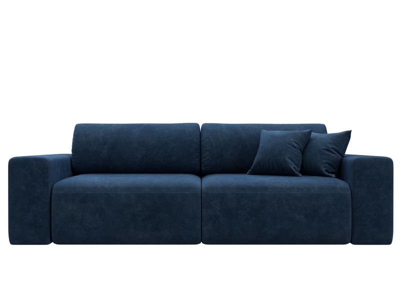 Диван прямой Лига-036 НПБ Классик, Велюр, BRUT 11 синий