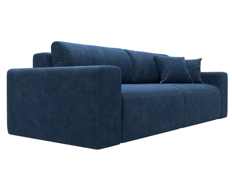 Диван прямой Лига-036 НПБ Классик, Велюр, BRUT 11 синий