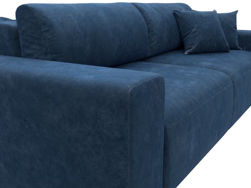 Диван прямой Лига-036 НПБ Классик, Велюр, BRUT 11 синий