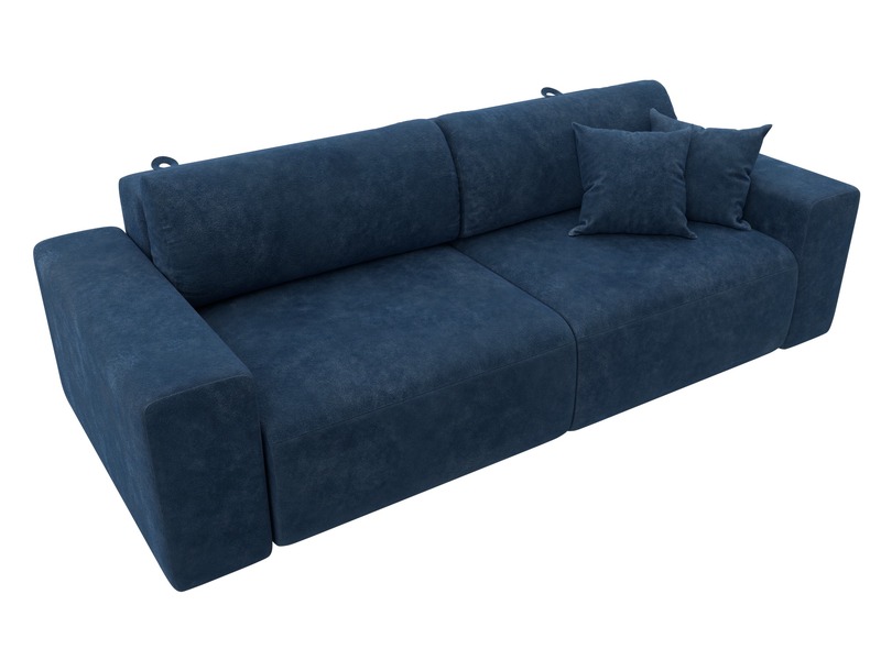 Диван прямой Лига-036 НПБ Классик, Велюр, BRUT 11 синий
