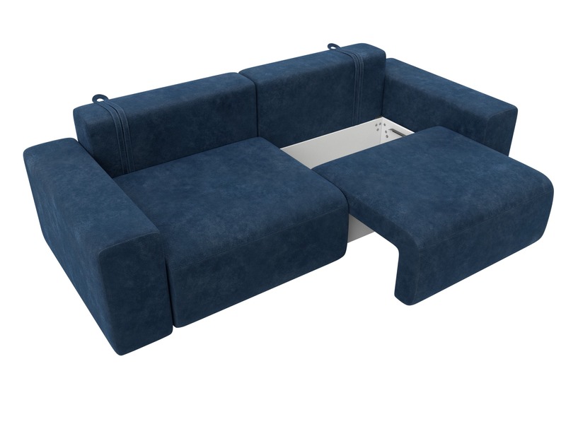 Диван прямой Лига-036 НПБ Классик, Велюр, BRUT 11 синий