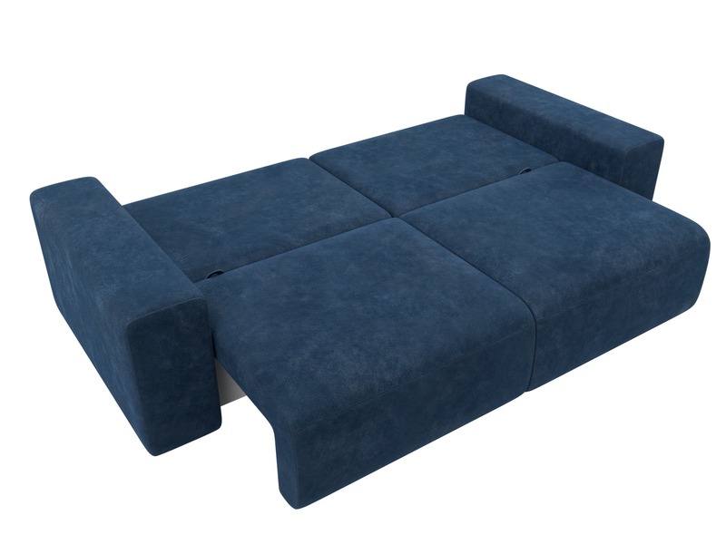 Диван прямой Лига-036 НПБ Классик, Велюр, BRUT 11 синий