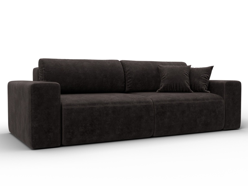 Диван прямой Лига-036 НПБ Классик, Велюр, BRUT 17 коричневый