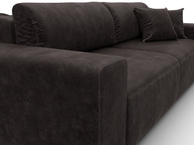 Диван прямой Лига-036 НПБ Классик, Велюр, BRUT 17 коричневый