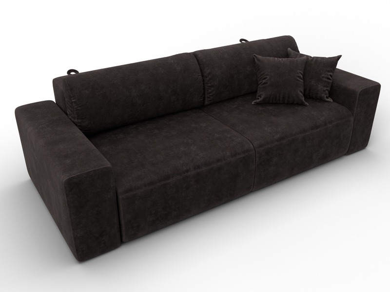 Диван прямой Лига-036 НПБ Классик, Велюр, BRUT 17 коричневый