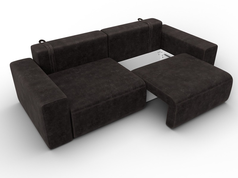 Диван прямой Лига-036 НПБ Классик, Велюр, BRUT 17 коричневый