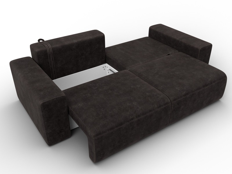 Диван прямой Лига-036 НПБ Классик, Велюр, BRUT 17 коричневый