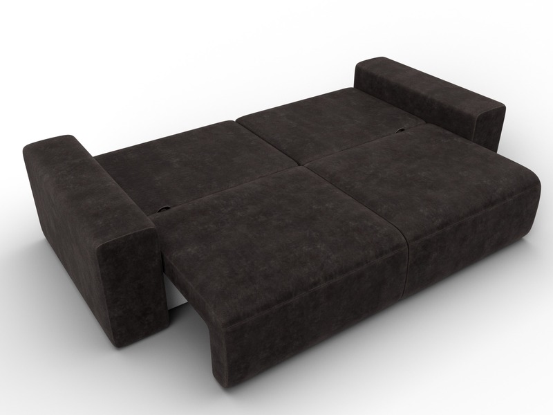 Диван прямой Лига-036 НПБ Классик, Велюр, BRUT 17 коричневый