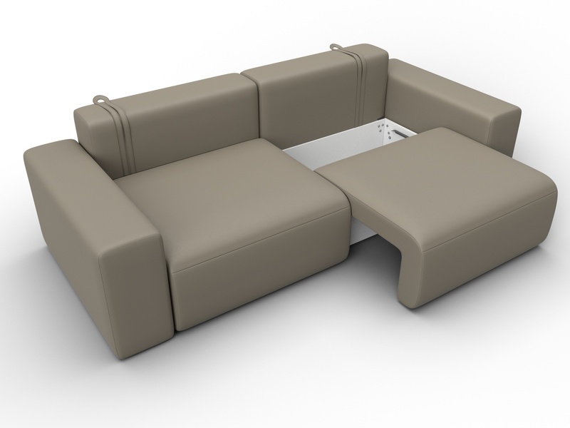 Диван прямой Лига-036 НПБ Классик, Экокожа, GRIFON 04 бежевый