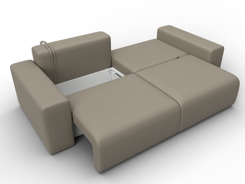 Диван прямой Лига-036 НПБ Классик, Экокожа, GRIFON 04 бежевый