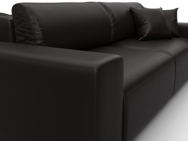 Диван прямой Лига-036 НПБ Классик, Экокожа, GRIFON 12 коричневый