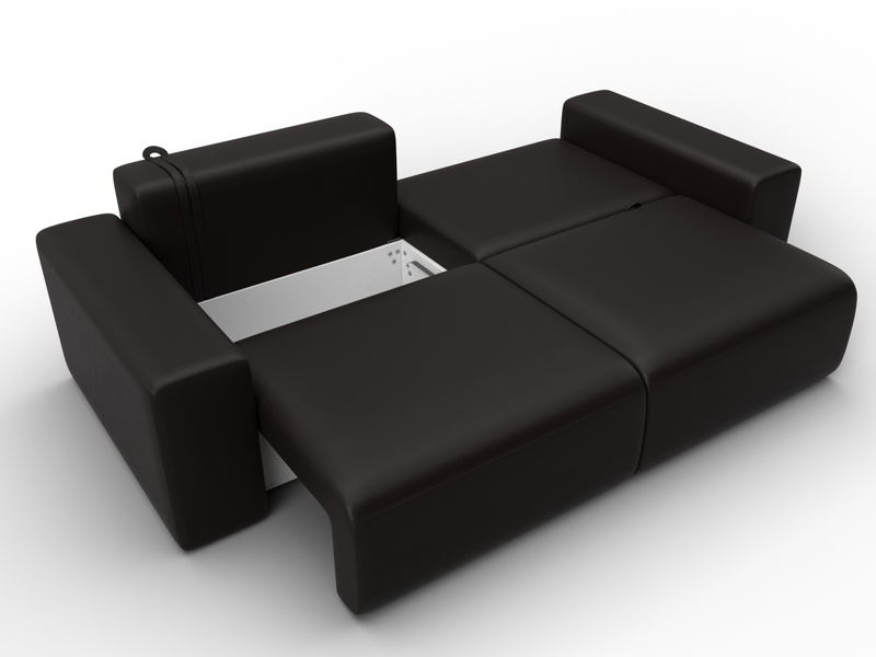 Диван прямой Лига-036 НПБ Классик, Экокожа, GRIFON 12 коричневый