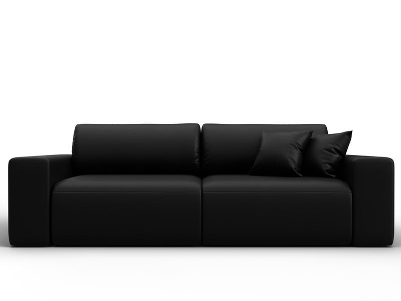 Диван прямой Лига-036 НПБ Классик, Экокожа, GRIFON 18 черный