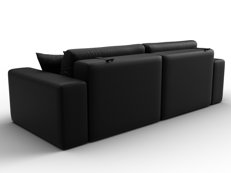 Диван прямой Лига-036 НПБ Классик, Экокожа, GRIFON 18 черный