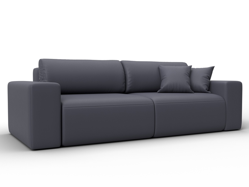 Диван прямой Лига-036 НПБ Классик, Экокожа, GRIFON 15 серый