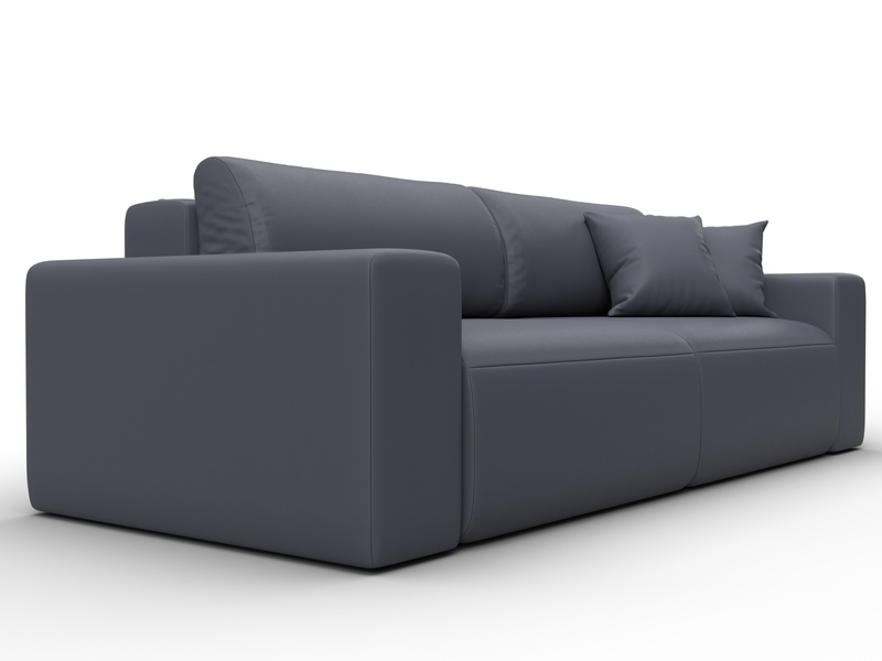 Диван прямой Лига-036 НПБ Классик, Экокожа, GRIFON 15 серый