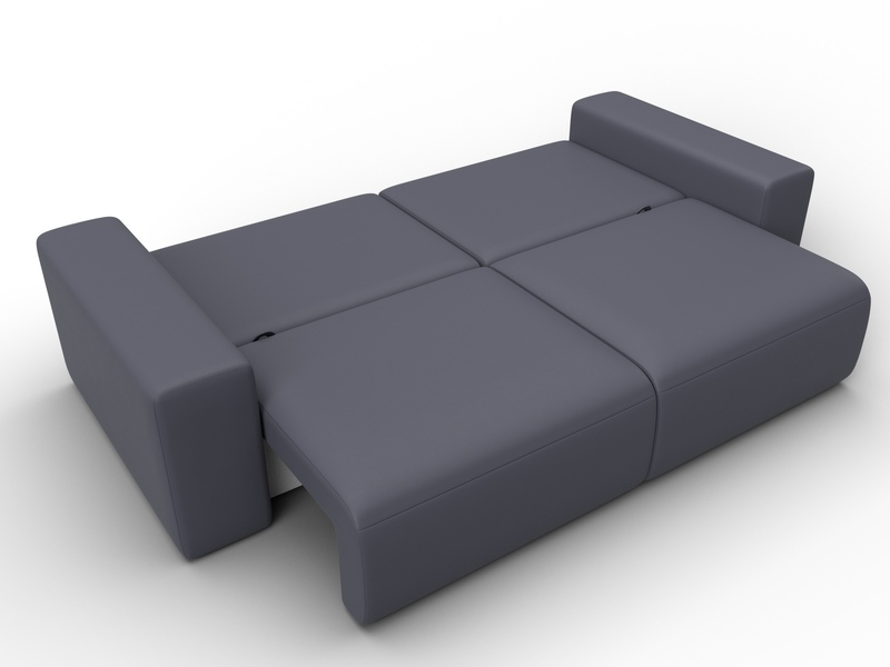 Диван прямой Лига-036 НПБ Классик, Экокожа, GRIFON 15 серый