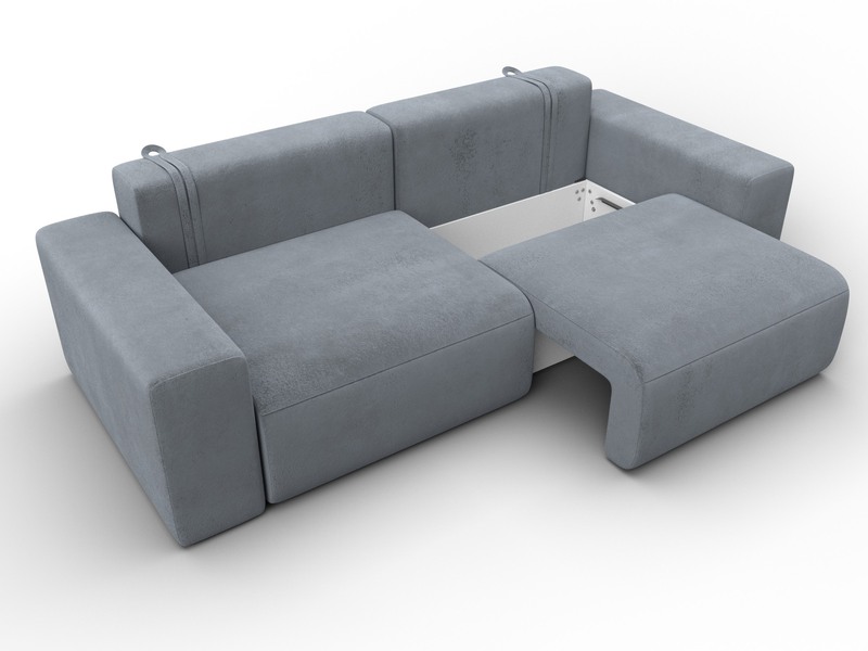 Диван прямой Лига-036 НПБ Классик, Велюр, TOWER 10 серый