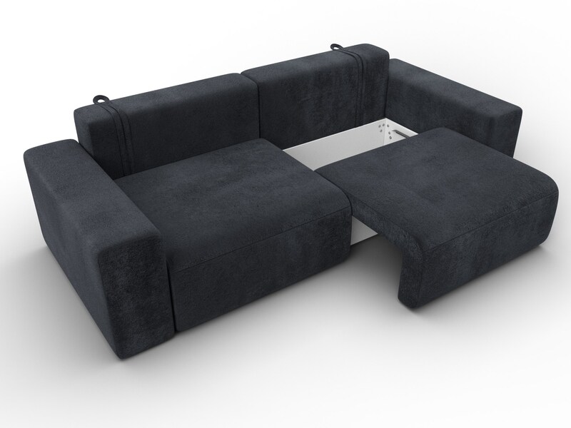 Диван прямой Лига-036 НПБ Классик, Велюр, TOWER 11 темно-серый