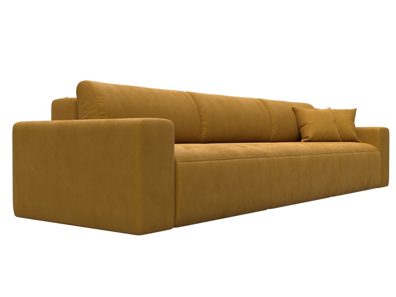 Диван прямой Лига-036 НПБ Классик Лонг, Велюр, BRUT 10 желтый