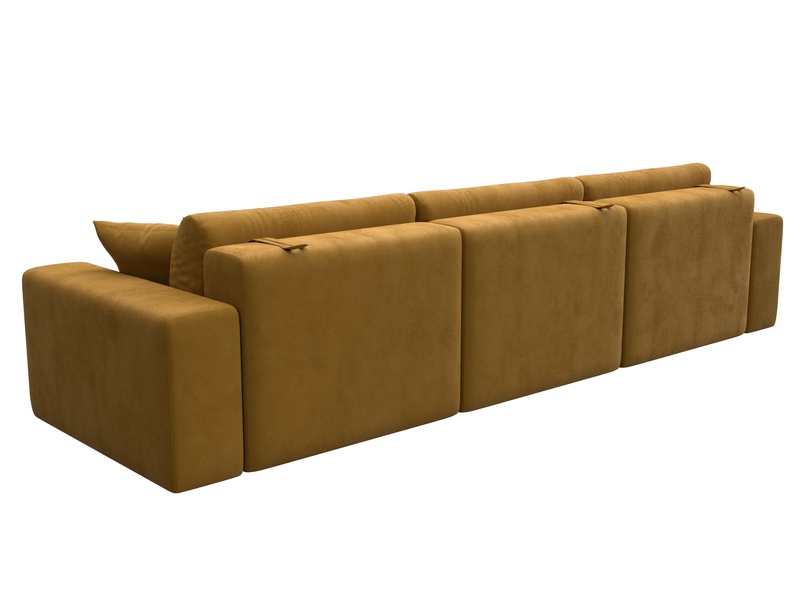 Диван прямой Лига-036 НПБ Классик Лонг, Велюр, BRUT 10 желтый