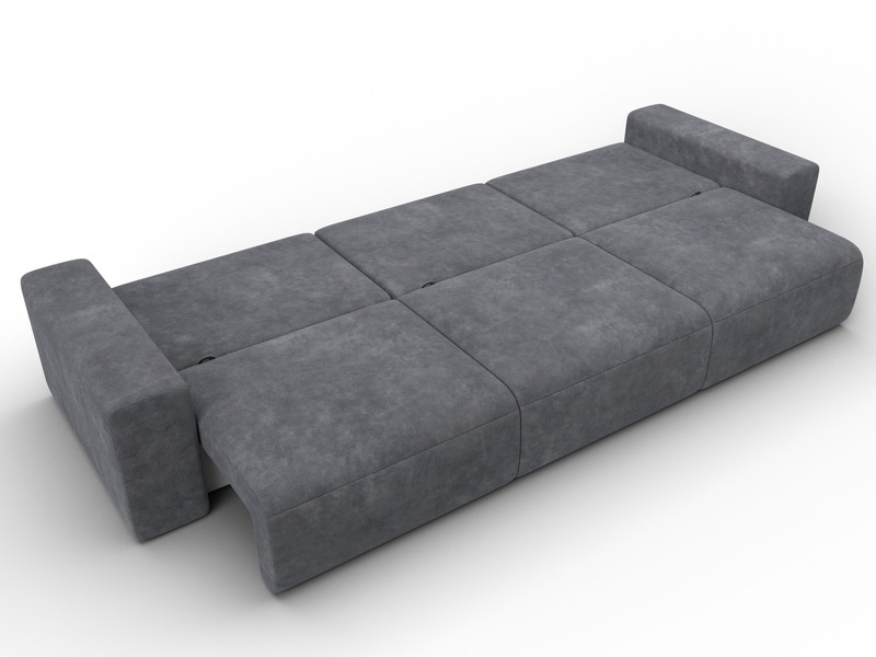 Диван прямой Лига-036 НПБ Классик Лонг, Велюр, BRUT 16 темно-серый