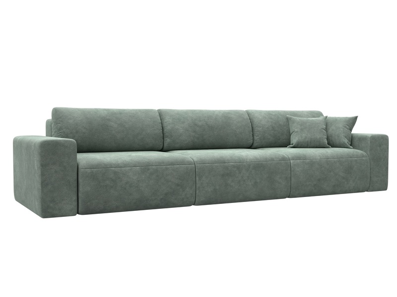 Диван прямой Лига-036 НПБ Классик Лонг, Велюр, BRUT 08 зеленый