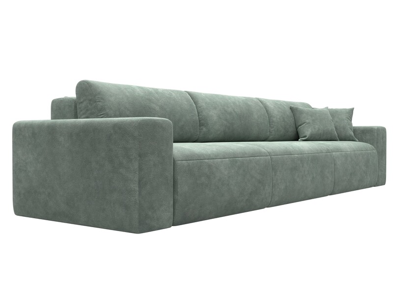 Диван прямой Лига-036 НПБ Классик Лонг, Велюр, BRUT 08 зеленый