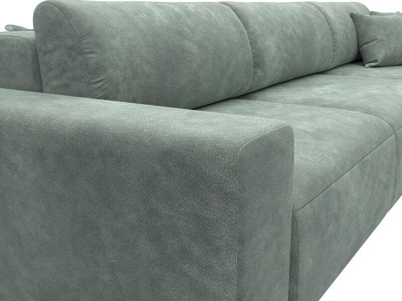 Диван прямой Лига-036 НПБ Классик Лонг, Велюр, BRUT 08 зеленый