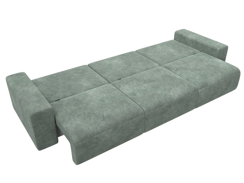 Диван прямой Лига-036 НПБ Классик Лонг, Велюр, BRUT 08 зеленый